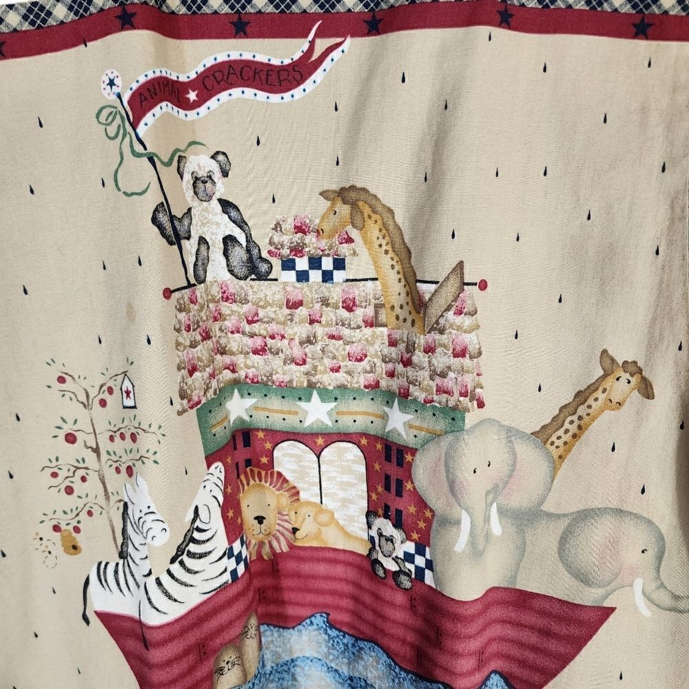 Daisy Kingdom Noahs Ark Fabric Panel Handmade Vest L - Picture 5 of 8